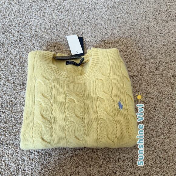 NWT Polo Ralph Lauren Pony cable-knit Cable-Knit Wool-Cashmere Sweater XL - Picture 6 of 11